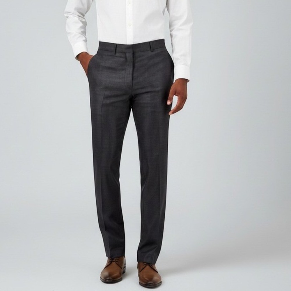 Kenneth Cole Reaction Mens Dress Pants 34x32 Grey Techni-Cole Quiet Luxury NWT